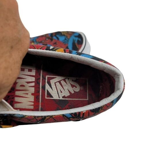 Vans X Marvel Spider Man Slip‎ On Sneakers Mens 6 Womens 7.5 Streetwear Skater - Picture 13 of 15